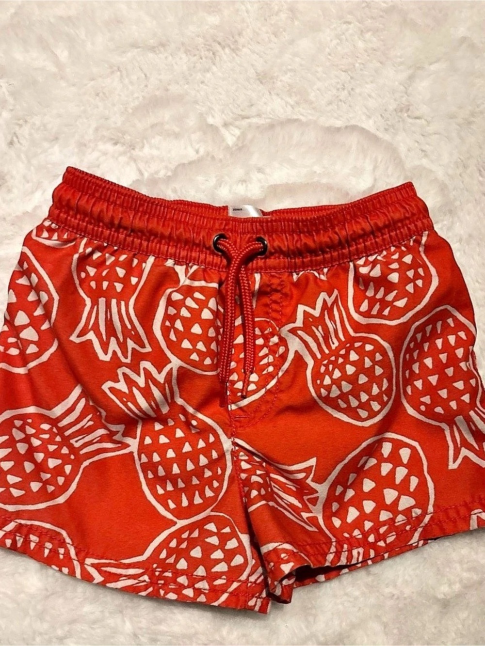 carter's Pineapple Swim Trunks Boys 2T Red & White
